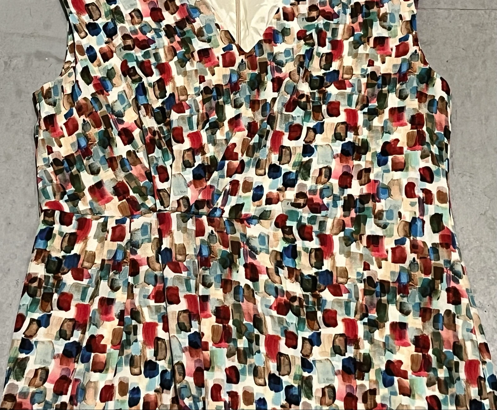 Vestido crepe estampado multicolor  – photo 18
